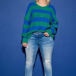 Torrid LOVESICK SKELETON STITCH PULLOVER SWEATER